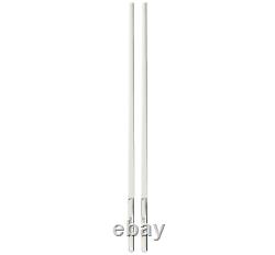 New Christofle Uni Silver Plated White Chinese Chopsticks #4225905 Brand Nib