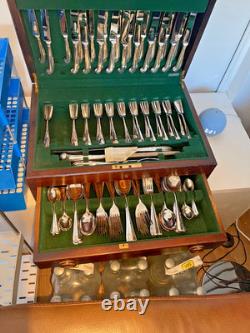 New Listing Sheffield Steel Silver Plated 12 Place Canteen Cutlery with original