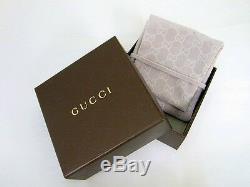 New Original Gucci Sterling Silver Heart Bamboo Stud Earrings YBD39026800100U