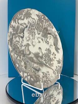 New Royal Crown Derby 2nd Quality Platinum Aves Salad Plate