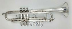 Nice 1994 Silver Plated Bach Stradivarius 72 Professional Trumpet/ Original Case