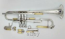 Nice 1994 Silver Plated Bach Stradivarius 72 Professional Trumpet/ Original Case