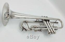 Nice 1994 Silver Plated Bach Stradivarius 72 Professional Trumpet/ Original Case