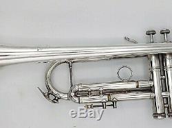 Nice 1994 Silver Plated Bach Stradivarius 72 Professional Trumpet/ Original Case