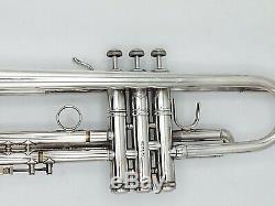 Nice 1994 Silver Plated Bach Stradivarius 72 Professional Trumpet/ Original Case