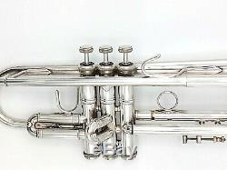 Nice 1994 Silver Plated Bach Stradivarius 72 Professional Trumpet/ Original Case