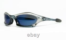 Nos Vintage Sunglasses Oakley Splice Metallic Clear Gray Blue Mirror Scar Plate