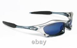 Nos Vintage Sunglasses Oakley Splice Metallic Clear Gray Blue Mirror Scar Plate