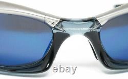 Nos Vintage Sunglasses Oakley Splice Metallic Clear Gray Blue Mirror Scar Plate