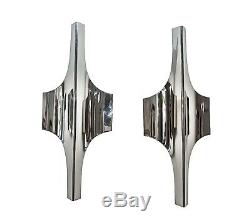 ONE OFF OUR SPACE AGE DORIA Nickel Plated Wall Sconces Original Vintage 1960s