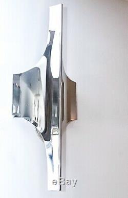 ONE OFF OUR SPACE AGE DORIA Nickel Plated Wall Sconces Original Vintage 1960s