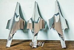 ONE OFF OUR SPACE AGE DORIA Nickel Plated Wall Sconces Original Vintage 1960s