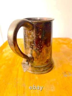 ORIGINAL COLONIAL ERA MUG SILVER PLATE Ca. 1740-1760