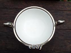 Oak & Silver Plated Trophy Bowl With Ceramic Liner #2