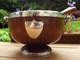 Oak & Silver Plated Trophy Bowl With Ceramic Liner & Servers