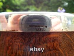 Oak & Silver Plated Trophy Bowl With Ceramic Liner & Servers