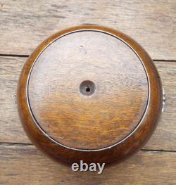 Oak & Silver Plated Trophy Bowl With Ceramic Liner & Servers