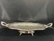 Oblong Flat Footed Centerpiece Bowl In Silver Plated Metal Regency