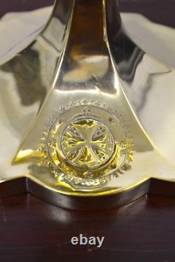 Older Gothic Chalice, Cup Sterling Silver, Original Plating (CU867)