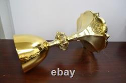 Older Gothic Chalice, Cup Sterling Silver, Original Plating (CU867)