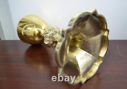 Older Gothic Chalice, Cup Sterling Silver, Original Plating (CU867)