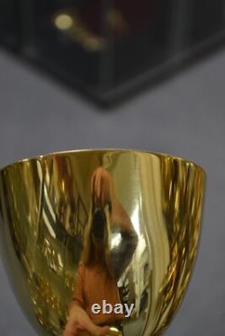 Older Gothic Chalice, Cup Sterling Silver, Original Plating (CU867)