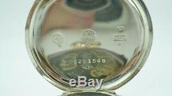 Omega 1915 Solid Silver & Rose Gold Plate Pocket Watch Original 18 LPB Calibre