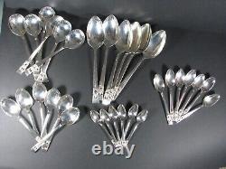Oneida Community Rose Finial Service for 6, Serving pieces boxed sets, 85 pieces