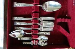 Oneida Community Silver Plate Coronation Cutlery Canteen 81 pieces