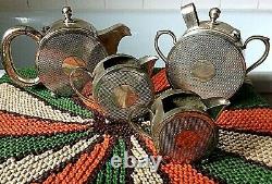 Original 1920's Art Deco epns tea for one set 4 pieces