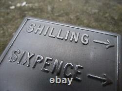 Original A & B telephone Coin Box denomination plate for shilling sixpence penny