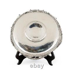 Original Antique Spanish Silver 915 Plate 1900 Hand-carved