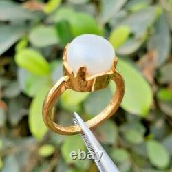 Original Basra Pearl Ring Gold Plated Natural Pearl Ring For Womens Real Pearl