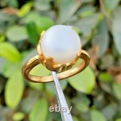 Original Basra Pearl Ring Gold Plated Natural Pearl Ring For Womens Real Pearl