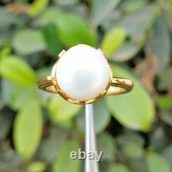 Original Basra Pearl Ring Gold Plated Natural Pearl Ring For Womens Real Pearl