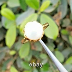 Original Basra Pearl Ring Gold Plated Natural Pearl Ring For Womens Real Pearl