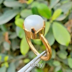 Original Basra Pearl Ring Gold Plated Natural Pearl Ring For Womens Real Pearl