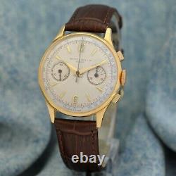 Original Baume Mercier Chronograph Gold Plated Manual Wind Working Gents Watch