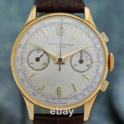 Original Baume Mercier Chronograph Gold Plated Manual Wind Working Gents Watch