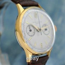 Original Baume Mercier Chronograph Gold Plated Manual Wind Working Gents Watch