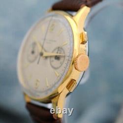 Original Baume Mercier Chronograph Gold Plated Manual Wind Working Gents Watch