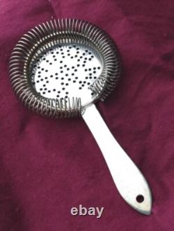 Original Bonzer HAWTHORNE Silver Plate Bar Cocktail Strainer 1930s