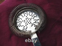 Original Bonzer HAWTHORNE Silver Plate Bar Cocktail Strainer 1930s