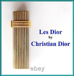 Original CHRISTIAN DIOR Gas LIGHTER White & Yellow Gold Plated JUST SERVICED