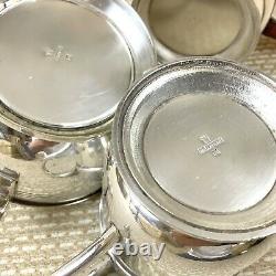 Original French Art Deco Coffee Set cafetiere filter Silver Plated Bowl Jug Pot