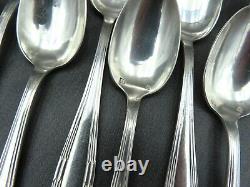 Original French Art Deco Teaspoons Silver Plated Antique Spoons Boxed Set of 12
