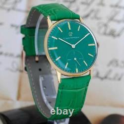 Original Gents Girard Perregaux Gold Plated Manual Wind Vintage Nice Green Dial