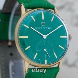 Original Gents Girard Perregaux Gold Plated Manual Wind Vintage Nice Green Dial