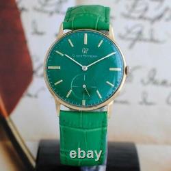 Original Gents Girard Perregaux Gold Plated Manual Wind Vintage Nice Green Dial