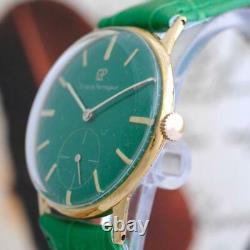 Original Gents Girard Perregaux Gold Plated Manual Wind Vintage Nice Green Dial